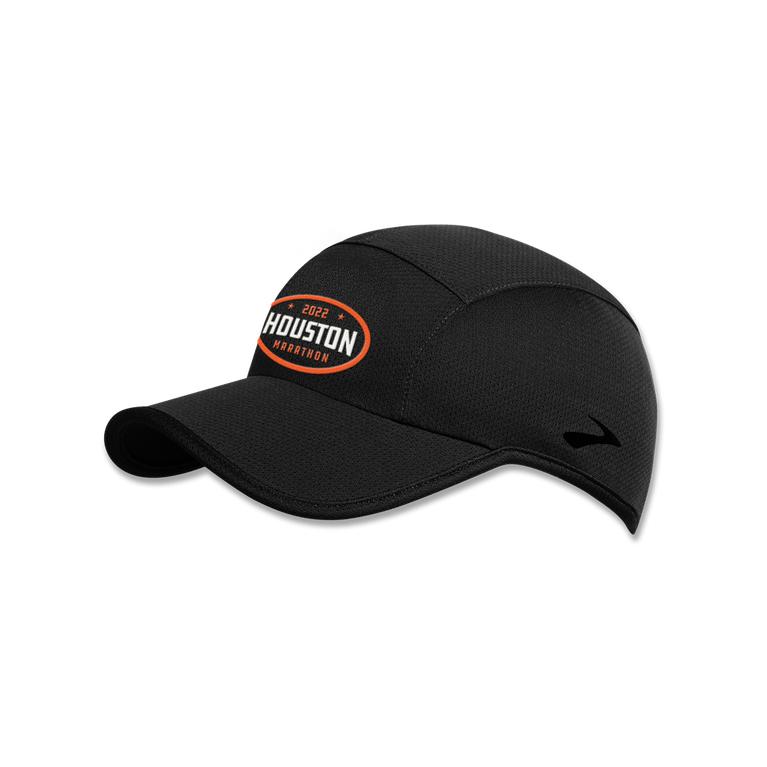 Brooks Houston22 Tempo Running Hat - Women's - Black/Orange/White/13.1 Houston (15274-NJCZ)